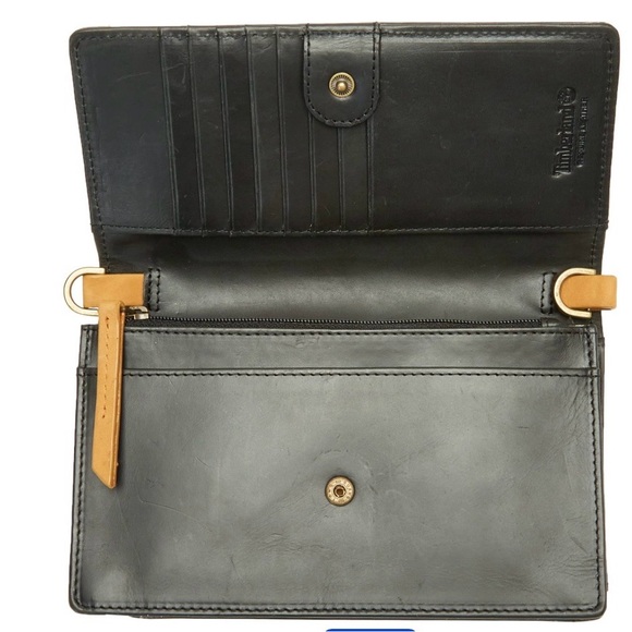 Timberland Black Leather Crossbody with Tan Strap - Picture 3 of 6